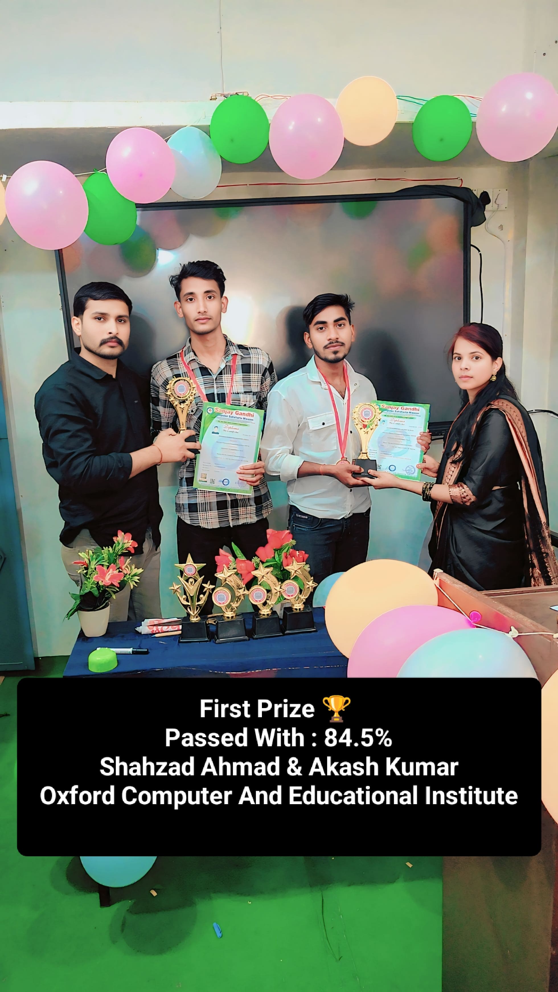 First Rank Topper in 2025 (Shahzad Ahmad and Akash Kumar)